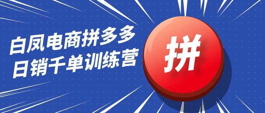 白凤电商拼多多日销千单训练营-趣奇资源网-第5张图片