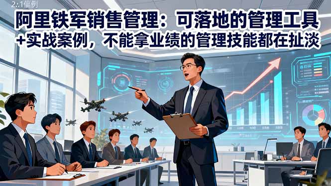 阿里铁军销售管理:可落地的管理工具+实战案例,不能拿业绩的管理都在扯淡