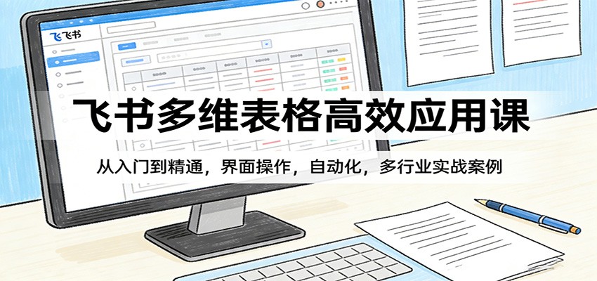 飞书多维表格高效应用课:从入门到精通,界面操作,自动化,多行业实战案例