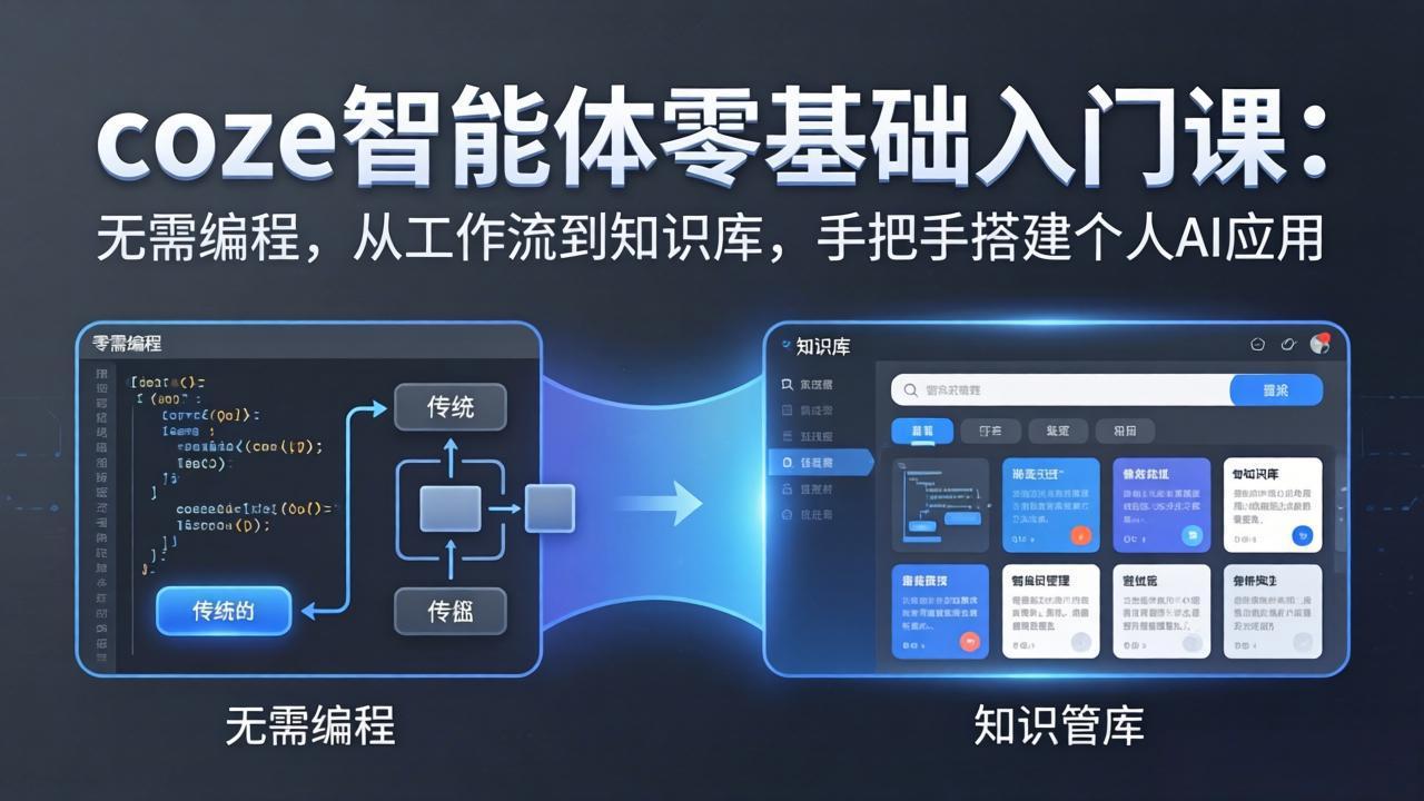 coze智能体零基础入门课:无需编程,从工作流到知识库,手把手搭建个人AI应用