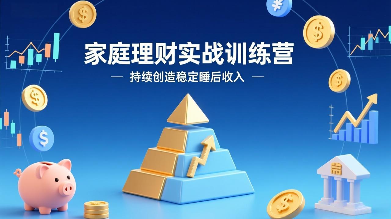 家庭理财实战训练营:从0到1建体系,三阶进阶层层递进,助你持续创造稳定睡后收入