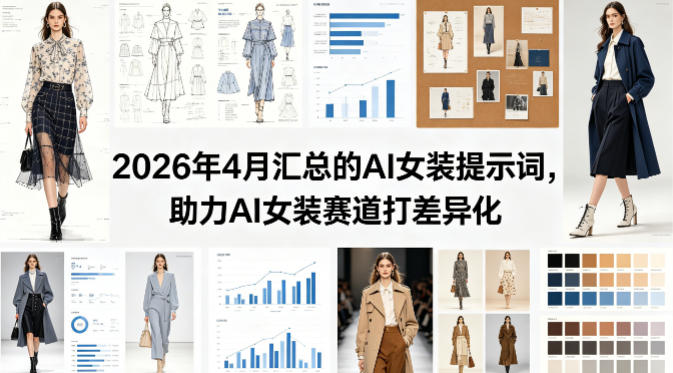 2026年4月汇总的AI女装提示词，助力AI女装赛道打差异化