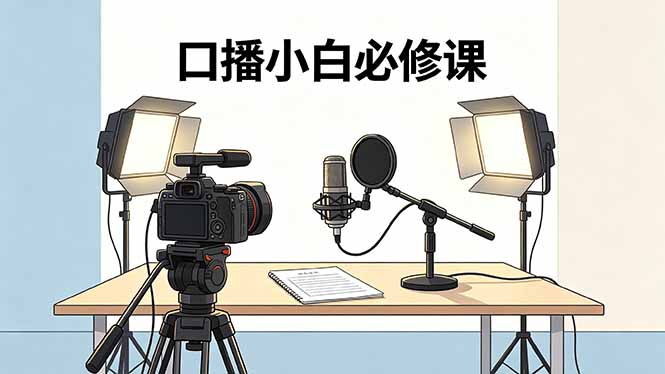 口播小白必修课：录像收音灯光设备+脚本撰写，搭专业级录制场景