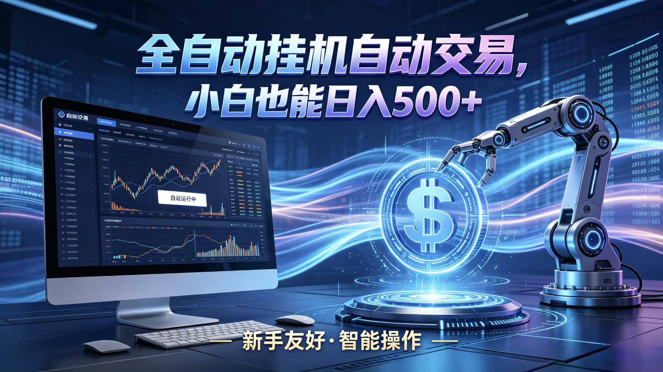 全新智能化交易助手,傻瓜式操作,小白也能快速上手,轻松实现日入500+